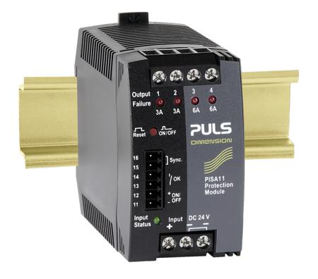 PISA11-203206 PULS Electronic Circuit Breaker 18A 24V PISA11, 4 channels , Wall Mount