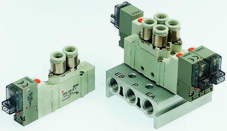 SY5420-5YO-01F-Q SMC SY5000 G 1/8 5/3 Pilot/Pilot Stand-Alone Pneumatic Control Valve, 451.5nl/min