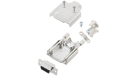 6355-0005-11 Encitech Connectors 6355 Series Zinc Top Entry D Sub Backshell, 9 Way