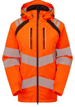 LFE969-10 PULSAR LFE969 Orange Women Hi Vis Parka, 10