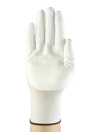 11812100 Ansell White Polyamide, Spandex Cut Resistant Work Gloves, Size 10, Foam Nitrile Coating
