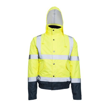 HVFLAYXXXL Active Gear HVFLAY Navy/Yellow Unisex Hi Vis Jacket, XXXL
