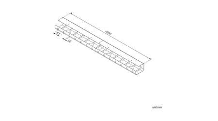 RND-740-00013 Under Desk cable orginiser Sliver 2 pack