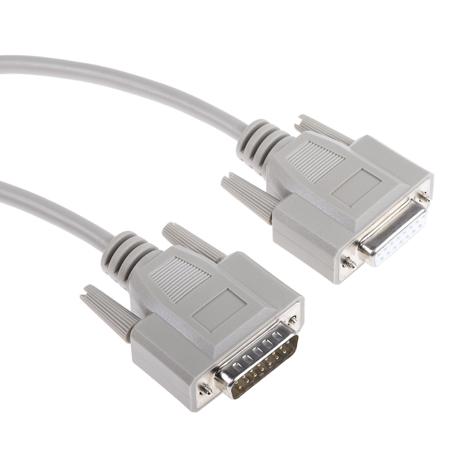 1656275 Phoenix Contact Male 15 Pin D-sub to Female 15 Pin D-sub Serial Cable, 2m PVC, VS-15-DSUB-20-LI-2.0 Series