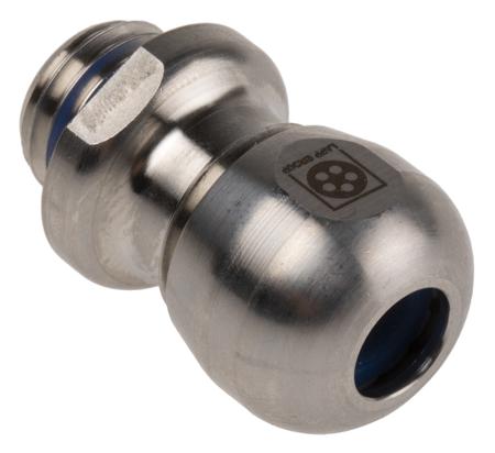 53806720 Lapp SKINTOP Series Metallic Stainless Steel Cable Gland, M12 Thread, 4mm min., 7mm max., IP68, IP69