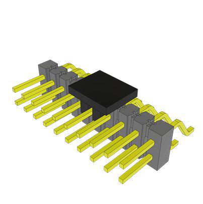 TSM-110-01-L-DH-P-TR Samtec TSM Series Horizontal Surface Mount PCB Header, 20 Contact(s), 2.54mm Pitch, 2 Row(s), Unshrouded