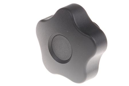 69953 Elesa  Black Multiple Lobes Clamping Knob, M8, Threaded Hole
