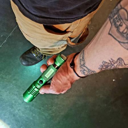 FL1000-G  LED Torch Green - Rechargeable 1200 lm, 174 mm