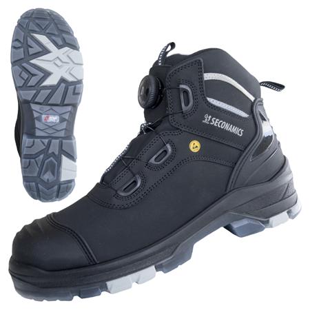 7220-1000-38 7220 Black ESD Safe Fibreglass Toe Capped Unisex Waterproof Boots, UK 5, EU 38