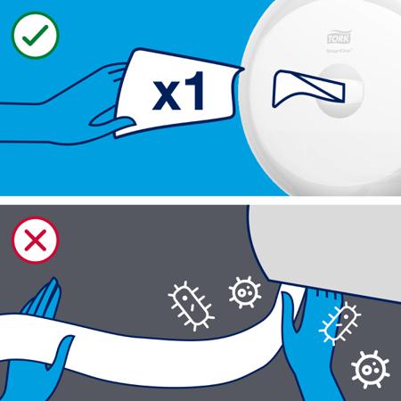 680000 Tork White Plastic Toilet Roll Dispenser, 156mm x 269mm x 90mm