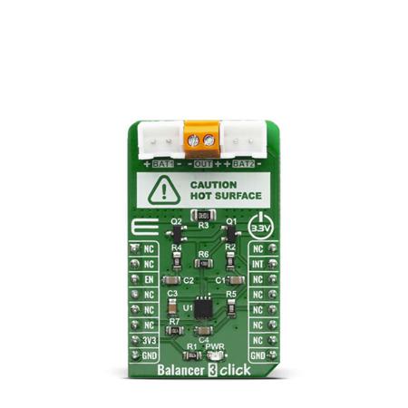MIKROE-3737 MikroElektronika Balancer 3 Click Battery Charger for BQ29200 for 2 Series Cell Lithium Ion Battery Packs