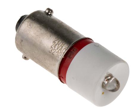 209-478 RS PRO Red LED Indicator Lamp, 24V ac/dc, BA9s Base, 10mm Diameter, 1750mcd