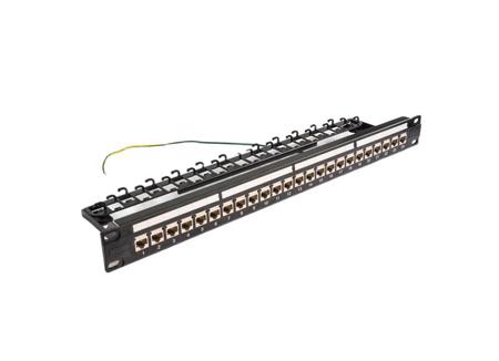 SGFACK24 TUK Limited SGF Series Cat6a 24 Port RJ45 Patch Panel STP 1 U Black, Silver