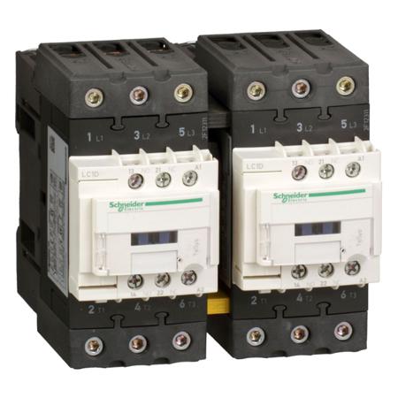 LC2D50AE7 TeSys D LC2D Reversing Contactor, 3 Pole, 50 A, 1 NO + 1 NC