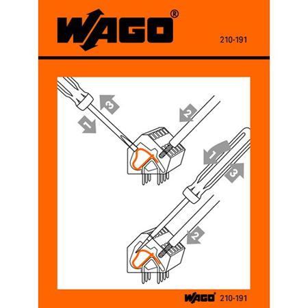 210-406 WAGO Pre-Printed Label. Quantity: 100EA
