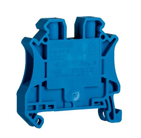 3044144 Phoenix Contact  UT 6 BU Series Blue, 0.2 → 10mm², Single-Level, Screw Termination, ATEX