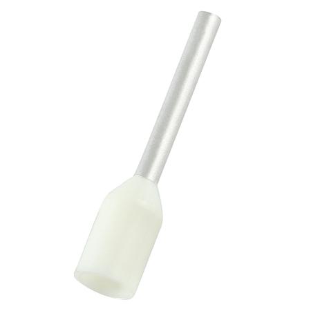 270-7495 RS PRO Insulated Bootlace Ferrule, 10mm Pin Length, 1.0mm Pin Diameter, 0.5mm² Wire Size, White