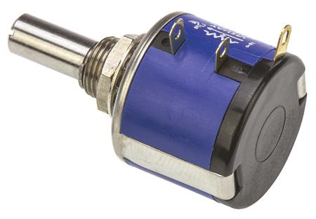 534B1104JC8872 Vishay 534 Series Wirewound Potentiometer with a 6 mm Dia. Shaft 10-Turn, 100kΩ, ±5%, 2W, ±20ppm/°C, Panel Mount