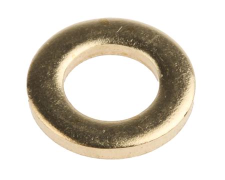 483-2621 Brass Plain Washer, 1.6mm Thickness, M6