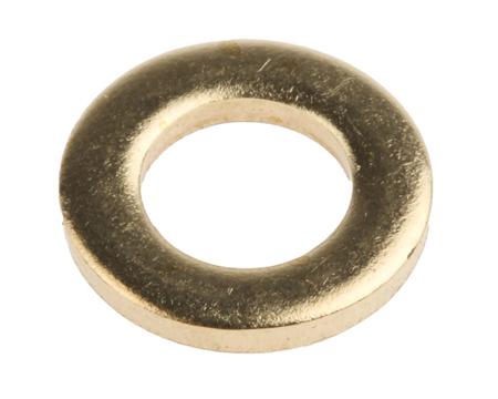 483-2621 Brass Plain Washer, 1.6mm Thickness, M6