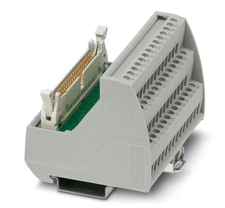 2315078 Phoenix Contact VIP-3/SC/FLK40 Series 40-Contact Male Interface Module, Flat Ribbon Cable Connector, DIN Rail Mount, 1A