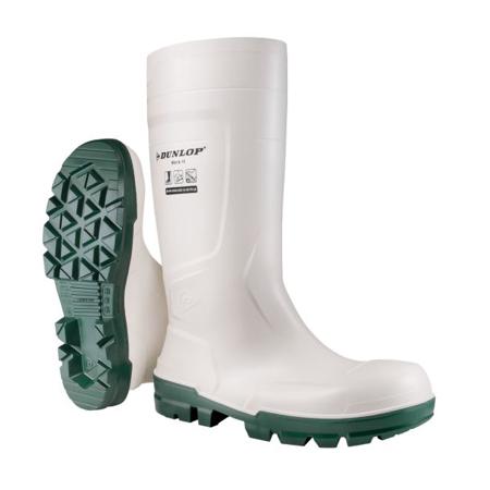 NB1JB01-49 Dunlop WORK-IT SAFETY Green, White Steel Toe Capped Unisex Safety Boots, UK 14, EU 49