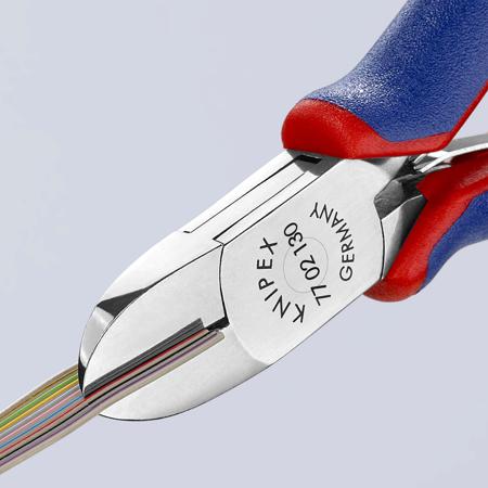 77-02-130 Knipex Diagonal Type Wire Cutter 130mm overall length, 2mm cutting capacity