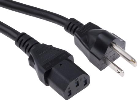731-6163 RS PRO IEC C13 Socket to Type B US Plug Plug Power Cord, 2m