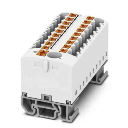 3274222 Phoenix Contact Distribution Block, 19 Way, 4mm², 24A, 690 V, White