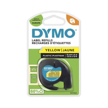 S0721620 Dymo Black on Yellow Label Printer Tape, 4 m Length, 12 mm Width