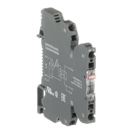 1SNA645521R2000  OBRIC0100-24VDC ABB Solid State Relay, DIN Rail Mount