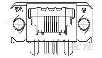 5-1761182-6 TE Connectivity AMPLIMITE Series Female Ethernet Connector, Board Mount, Phosphor Bronze Shield Straight 16 Port