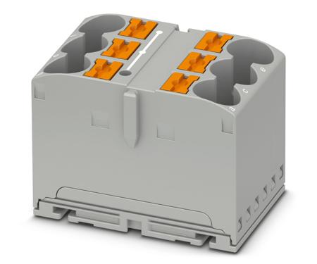 1082387 Phoenix Contact Distribution Block, 6 Way, 57A, 450 V, Grey
