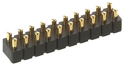 813-S1-016-30-017191 Preci-Dip 813 Series Straight Surface Spring Loaded Connector, 16 Contact(s), 2.54 mm Pitch, 2 Row, Shrouded