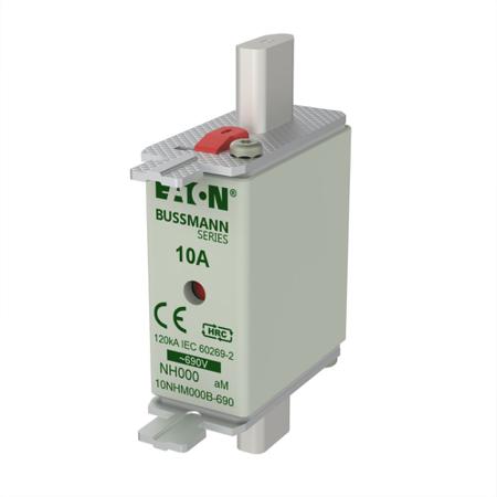 10NHM000B-690 Eaton 10A NH Fuse, 51 x 21 x 79mm, 690V ac