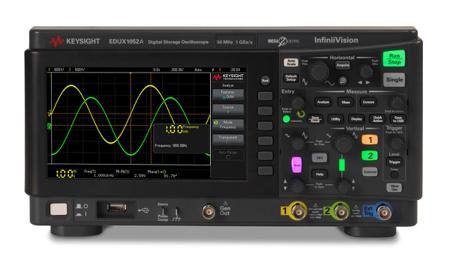 EDUX1052A Keysight Technologies  InfiniiVision 1000 X Series, 50MHz Bench Oscilloscope, 2 Analogue Channels - RS