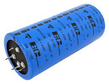MAL229957182E3 Vishay Aluminium Capacitor 1800μF 450V dc 45mm Snap-In 299 299 Series Aluminium, Snap-In Electrolytic 45 (Dia.) x 100mm