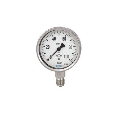 40039684 WIKA G 1/2 Back Entry Pressure Gauge 0.006bar, , 0bar min.