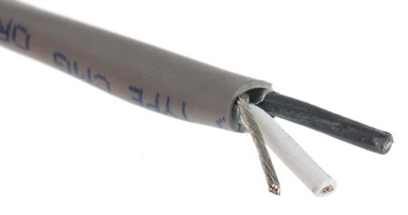 2421C-SL033 Alpha Wire Alpha Essentials Communication & Control Control Cable, 2 Cores, 0.81 mm², Screened, 100m, Grey PVC Sheath,