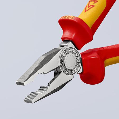 03-06-180-T Knipex Height Safe 180 mm Combination Pliers, Forged Steel