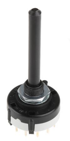 CK1050 Lorlin, 6 Position DPST Rotary Switch, 150 mA @ 250 V ac, Through Hole
