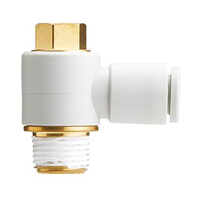 KQ2V06-U01A-X35 SMC KQ2 Series One-touch Fitting, Push In 6 mm to Uni 1/8, Threaded Connection Style,