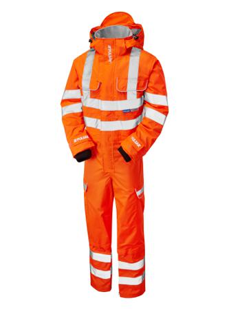 PR505T-4XL PULSAR Orange Reusable Hi Vis Overalls, 4XL
