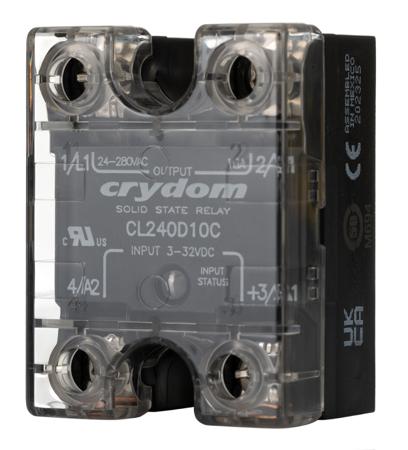 CL240D10C Sensata Crydom CL Series Solid State Relay, 10 A rms Load, Panel Mount, 280 V rms Load, 32 V dc Control