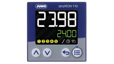 702111-8-0000-23-000 Jumo diraTRON Panel Mount PID Temperature Controller, 48 x 48mm 3 Input, 3 Output 2 Relay, 1 Logic, 110 → 240 V
