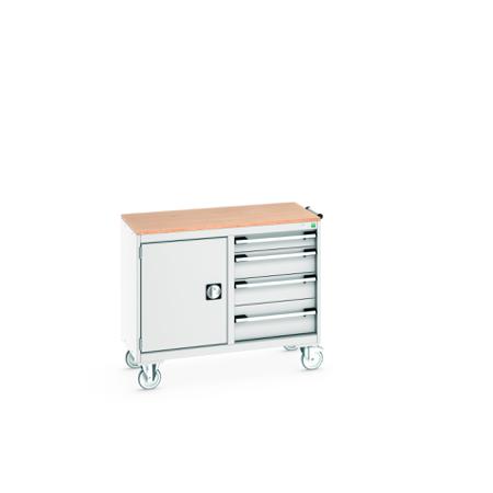 41006004-16V Bott 1 Door, 4 Drawer Sheet Steel Floor Standing Storage Cabinet, 1050 X 525 X 890mm