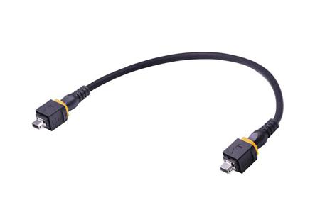33483434806010 HARTINGHARTING Mini PushPull, 1m Cat6a, Black Type A Plug to Male Type A Plug Male, Terminated PVC Sheath