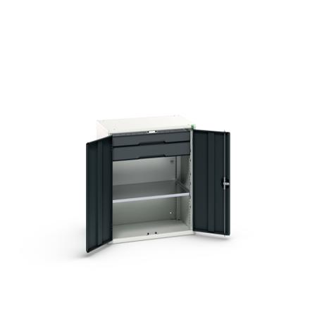 16926453.19 Bott 2 Door, 2 Drawer Sheet Steel Cupboard, 800 x 550 x 1000mm