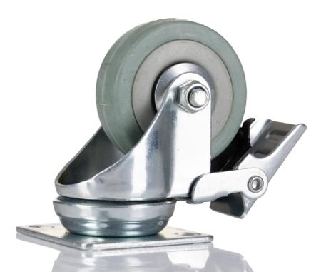 828-6293 RS PRO Braked Swivel Castor Wheel, 50kg Capacity, 50mm Wheel