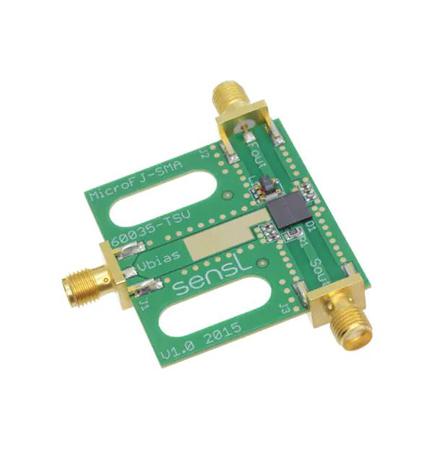 MICROFJ-SMA-60035-GEVB onsemi MicroFJ-60035-TSV Mounted onto a PCB with Three SMA Connectors Evaluation Board MICROFJ-60035-TSV-TR,